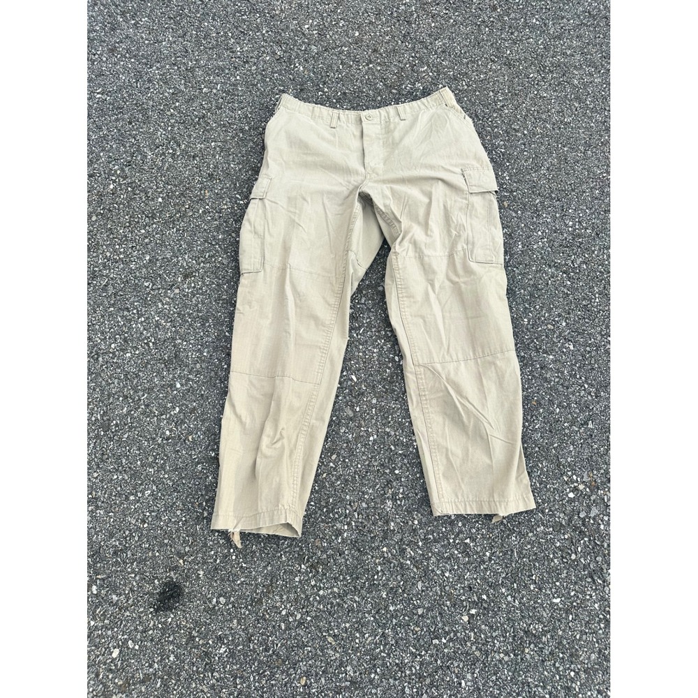 90s Vintage Tan Ripstop Cargo Pants Mens Medium Regular Utility Trousers